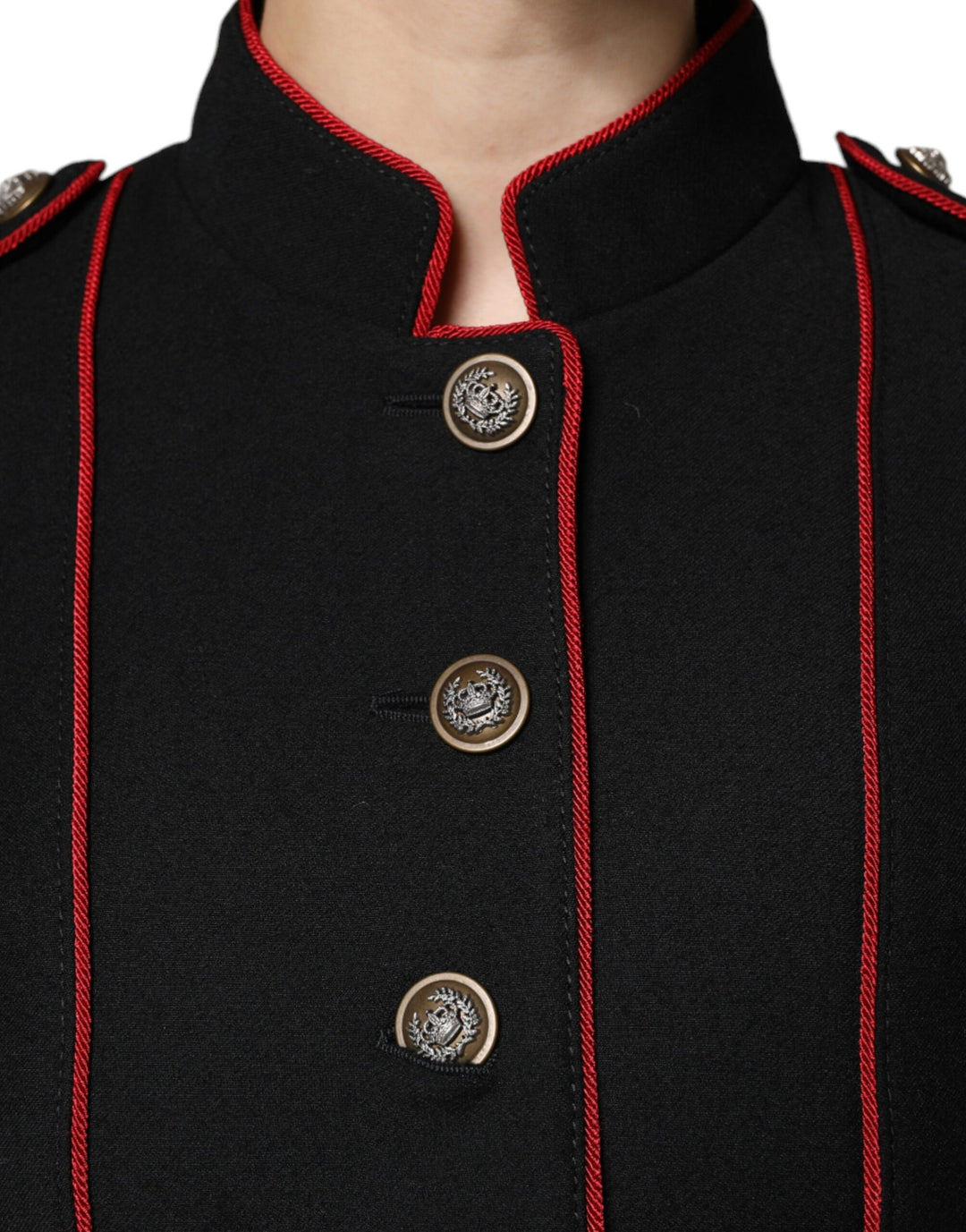 Dolce &amp; Gabbana Black Single Breasted Trench Coat Jacket