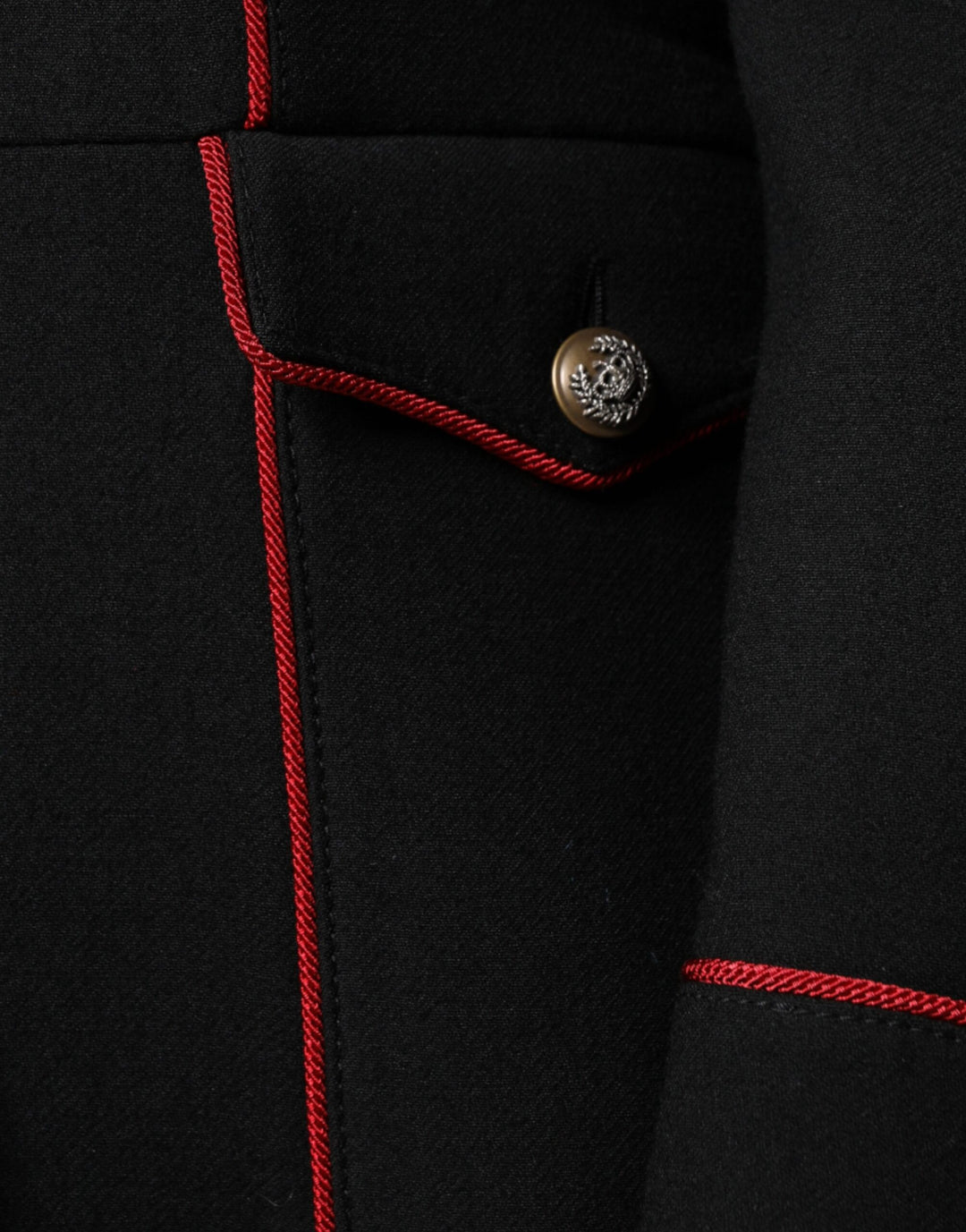 Dolce &amp; Gabbana Black Single Breasted Trench Coat Jacket