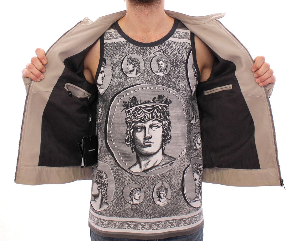 Dolce &amp;amp; Gabbana Élégante veste en cuir d&