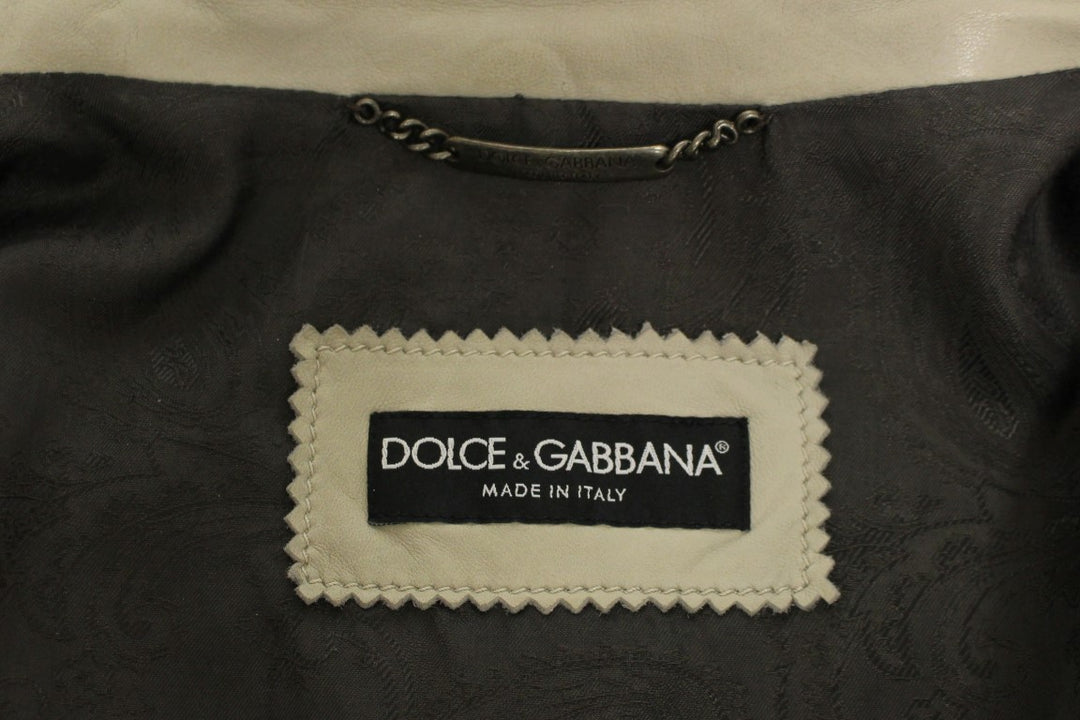 Dolce &amp;amp; Gabbana Élégante veste en cuir d&