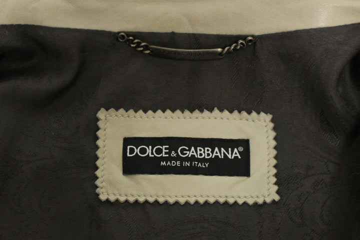 Dolce &amp;amp; Gabbana Élégante veste en cuir d&