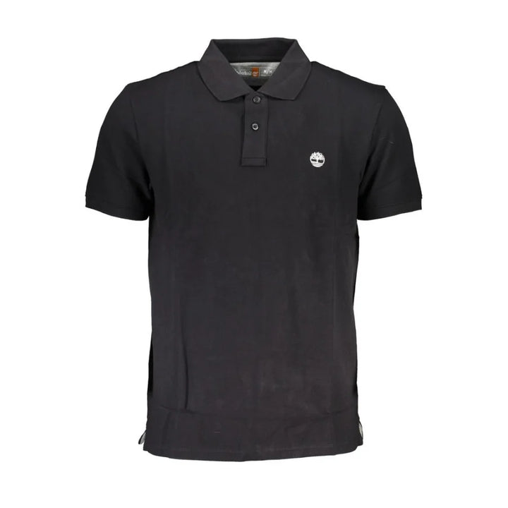 Timberland Black Cotton Men Polo Shirt