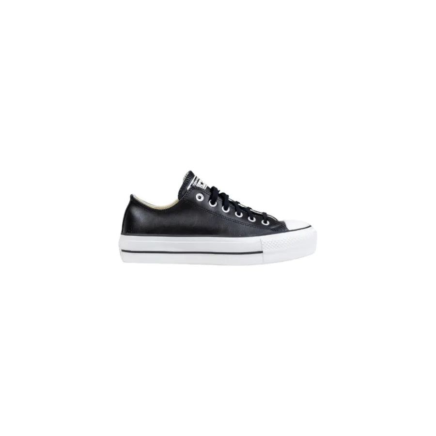 Converse Black Leather Low Top Sneakers