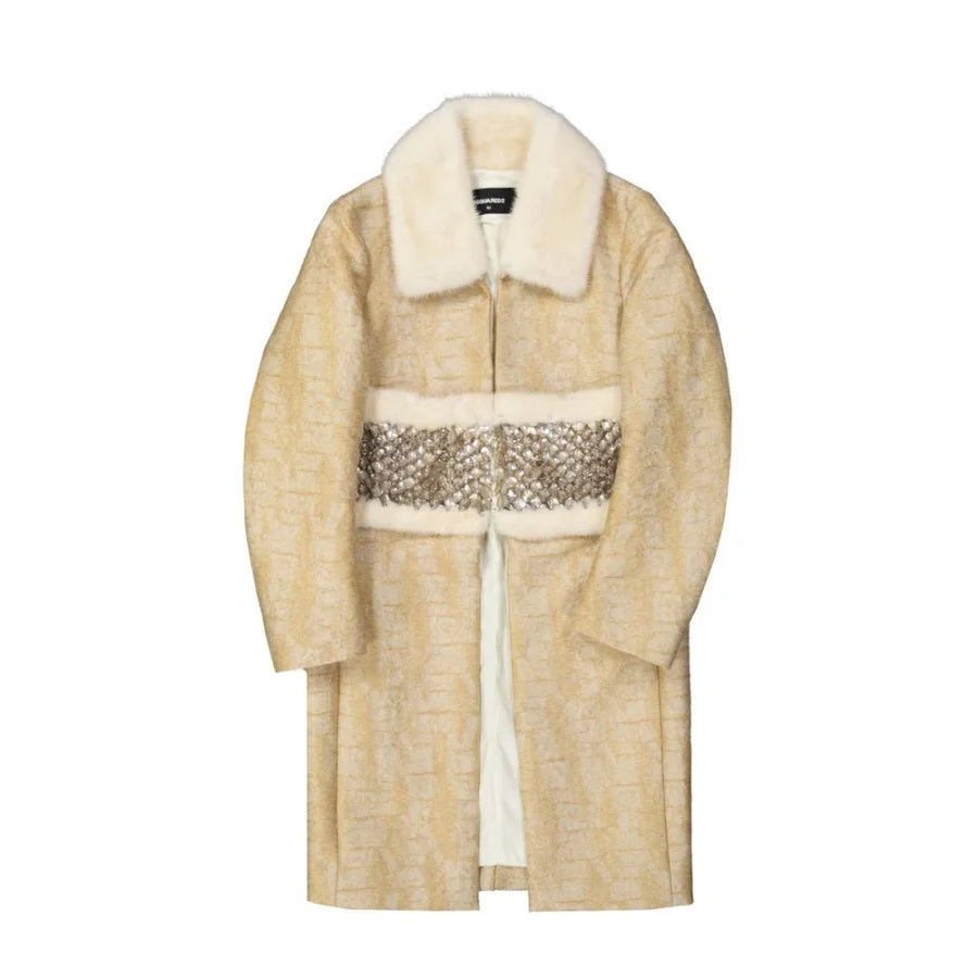 Dsquared² Beige Polyamide Coat