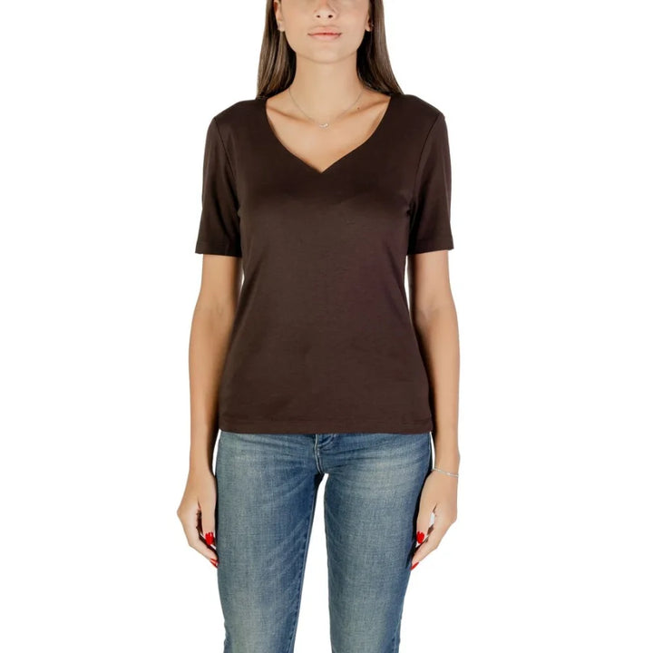 Street One Brown Cotton T-Shirt