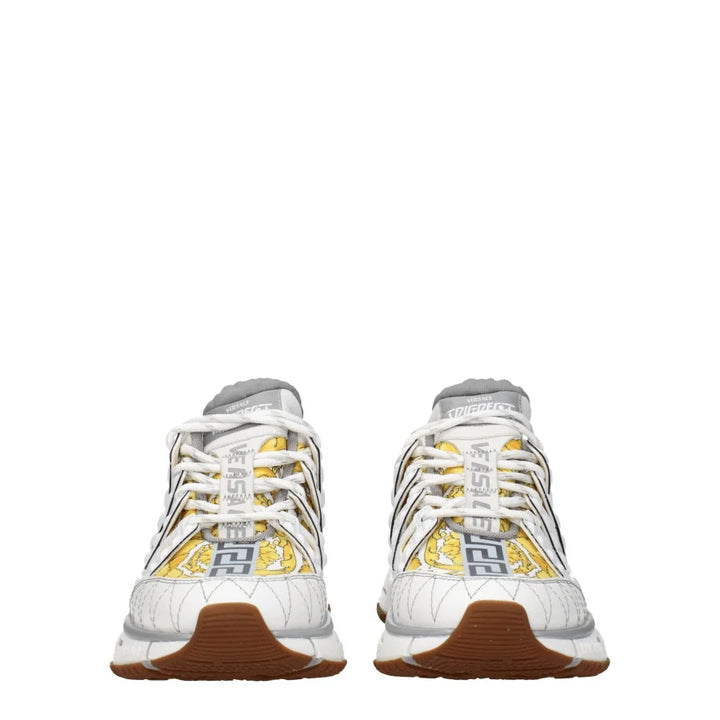 Versace White Fabric Athletic Sneakers