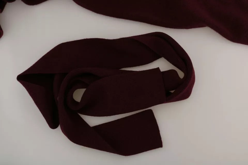 Dolce &amp; Gabbana Bordeaux Cashmere Crown Cardigan Sweater