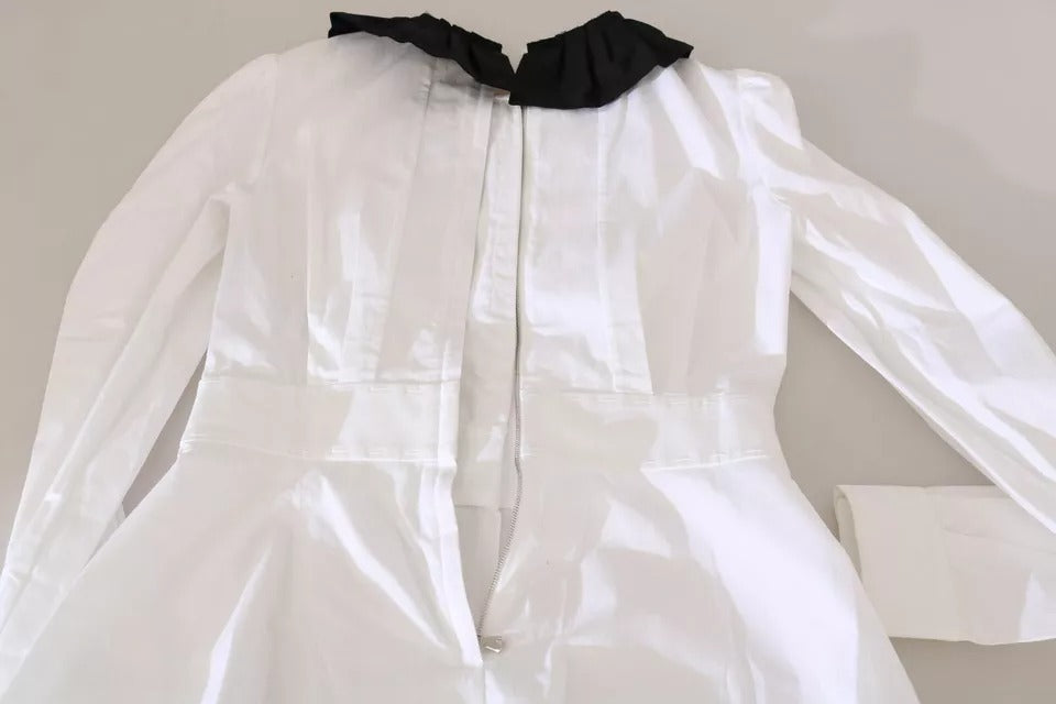 Chemisier Dolce &amp;amp; Gabbana noir et blanc à boutons décoratifs