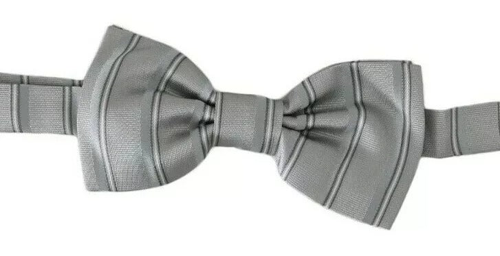 Dolce &amp; Gabbana Light Gray Lining Adjustable Neck Butterfly Bow Tie