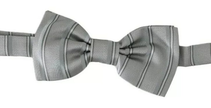 Dolce &amp; Gabbana Light Gray Lining Adjustable Neck Butterfly Bow Tie