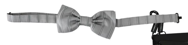 Dolce &amp; Gabbana Light Gray Lining Adjustable Neck Butterfly Bow Tie