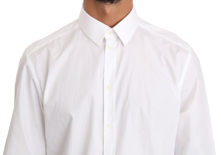 Dolce &amp; Gabbana White Cotton GOLD Dress Shirt