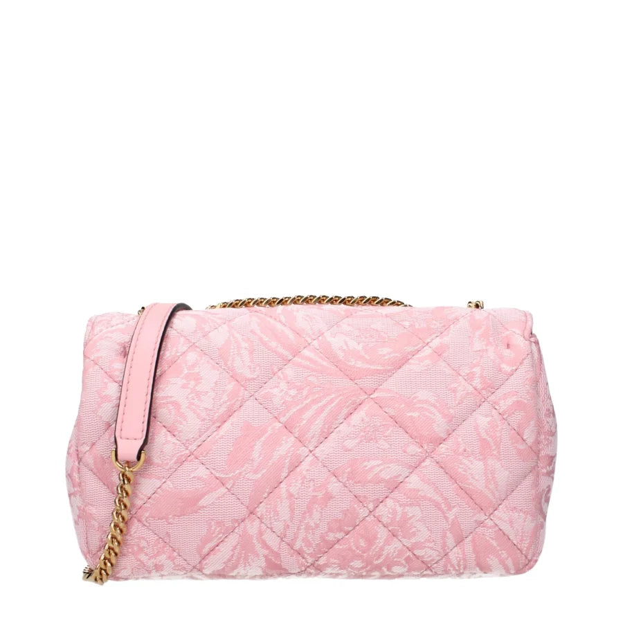 Versace Pink Fabric Shoulder Bag