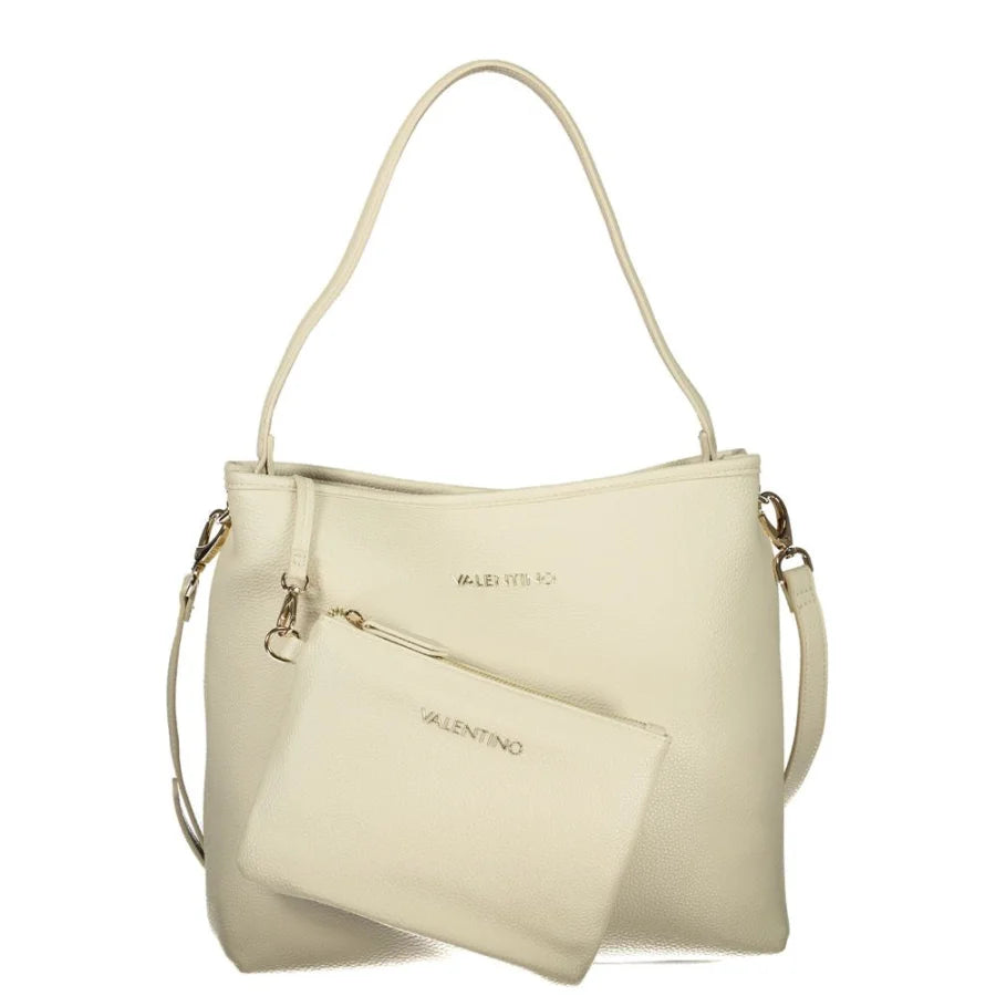 Mario Valentino Beige Polyurethane Women Shoulder Bag