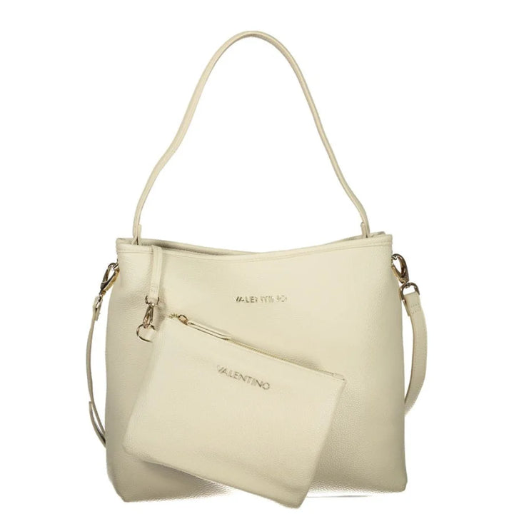 Mario Valentino Beige Polyurethane Women Shoulder Bag