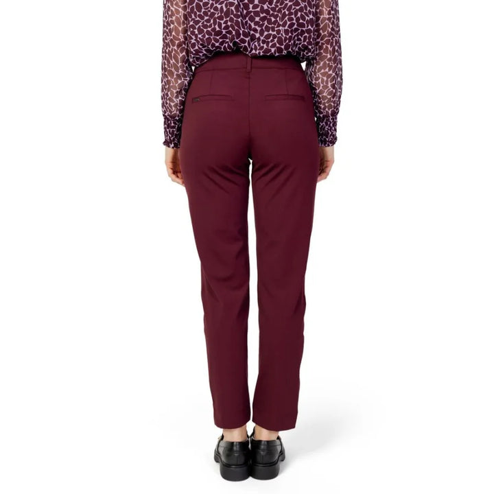 Street One Bordeaux Polyester Chino Pants
