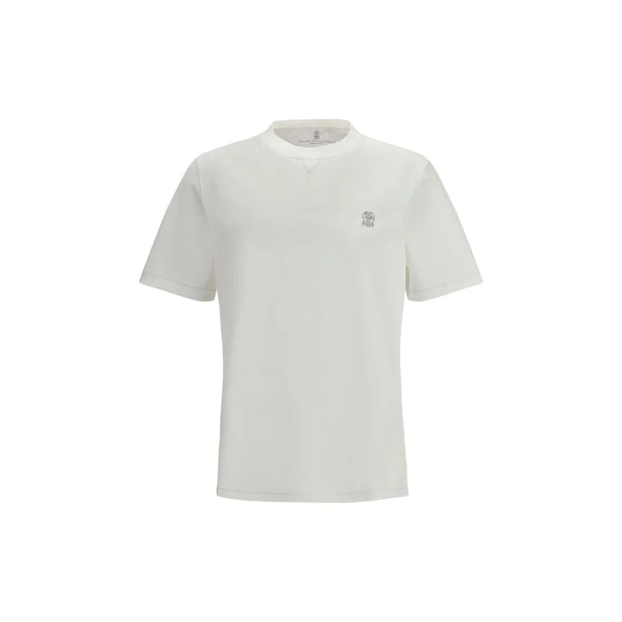 Brunello Cucinelli White Cotton T-Shirt