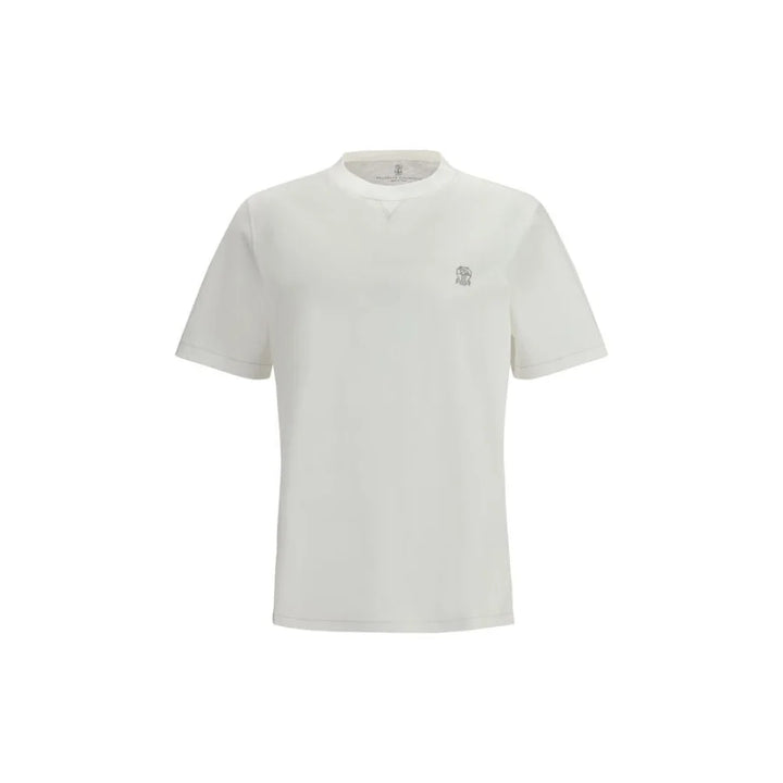 Brunello Cucinelli White Cotton T-Shirt
