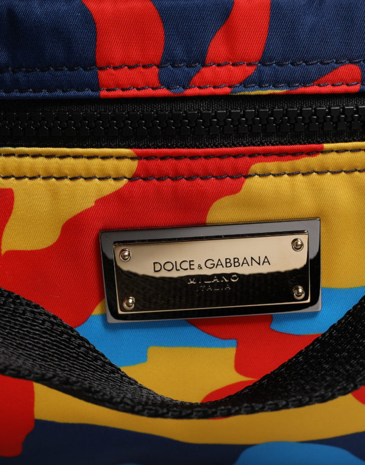 Sac cabas Dolce &amp;amp; Gabbana en nylon camouflage multicolore