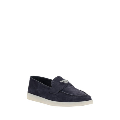 Prada Blue Rubber Slip-On Loafers