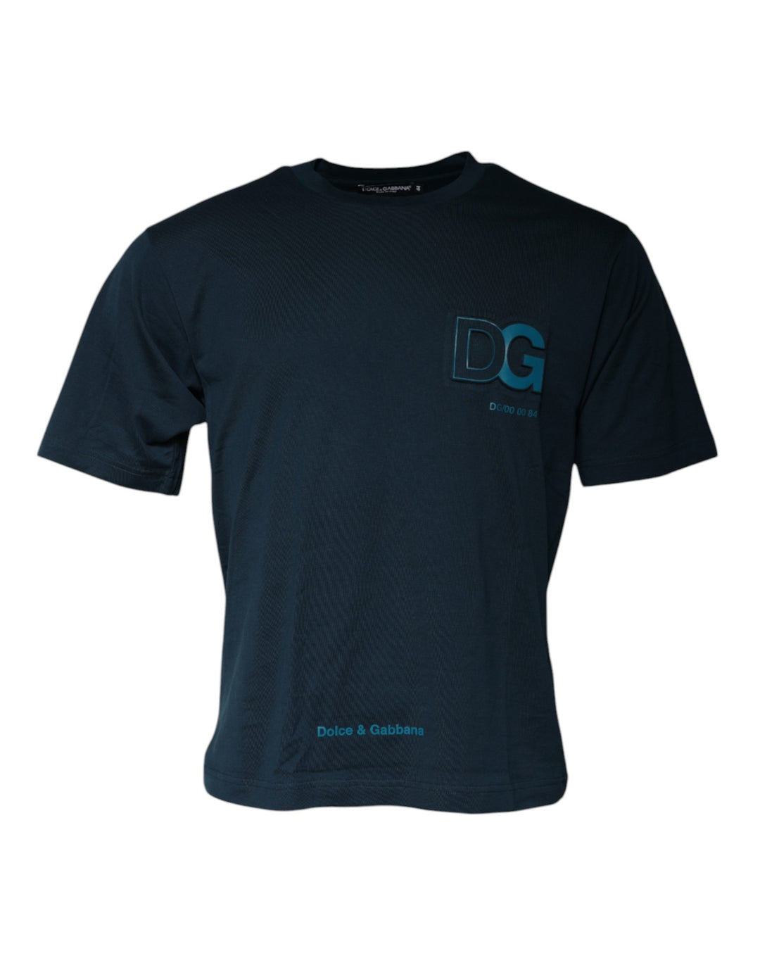 Dolce &amp; Gabbana Blue Logo Crew Neck Short Sleeves T-shirt