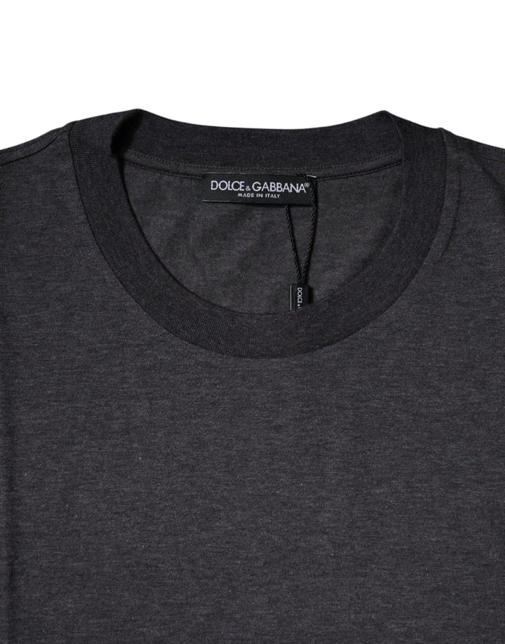 Dolce &amp; Gabbana Dark Gray Crew Neck Short Sleeves T-shirt