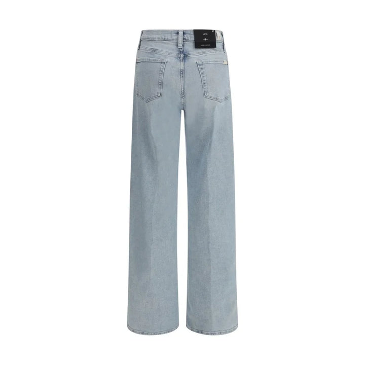 7FOR Blue Cotton Relaxed Fit Jeans