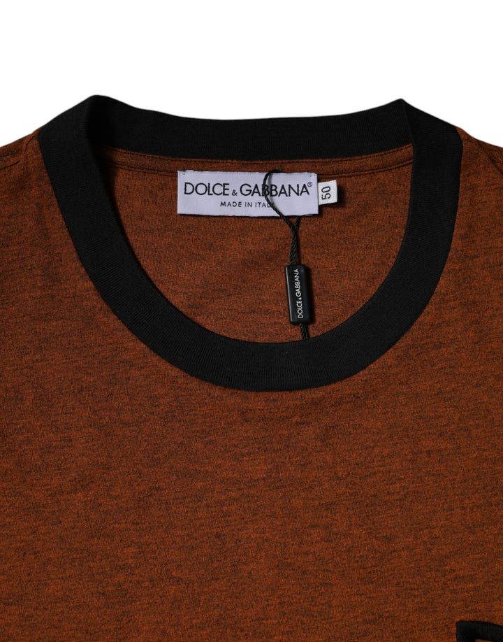 Dolce &amp; Gabbana Brown DG Logo Polyester Crew Neck T-shirt