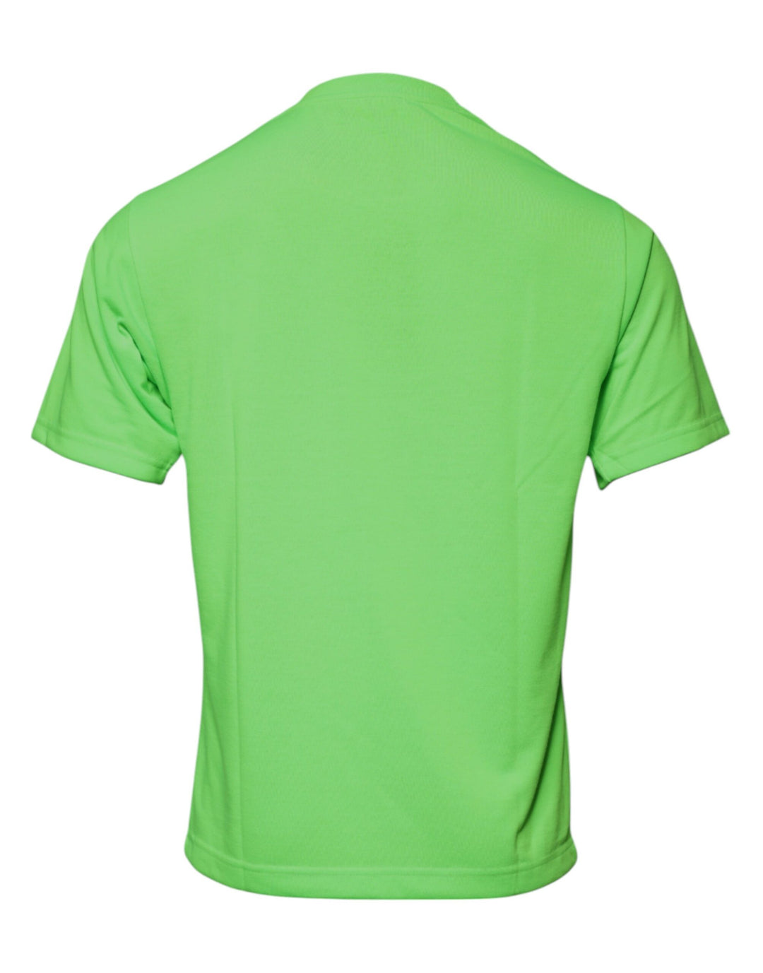Dolce &amp; Gabbana Green Logo Polyester Crew Neck T-shirt