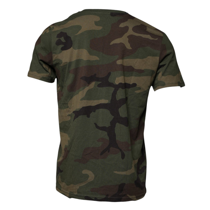 Dolce &amp; Gabbana Multicolor Camouflage Cotton Crew Neck T-shirt