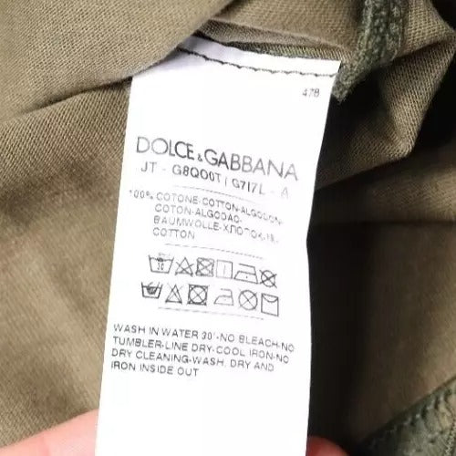 Dolce &amp; Gabbana Multicolor Camouflage Cotton Crew Neck T-shirt