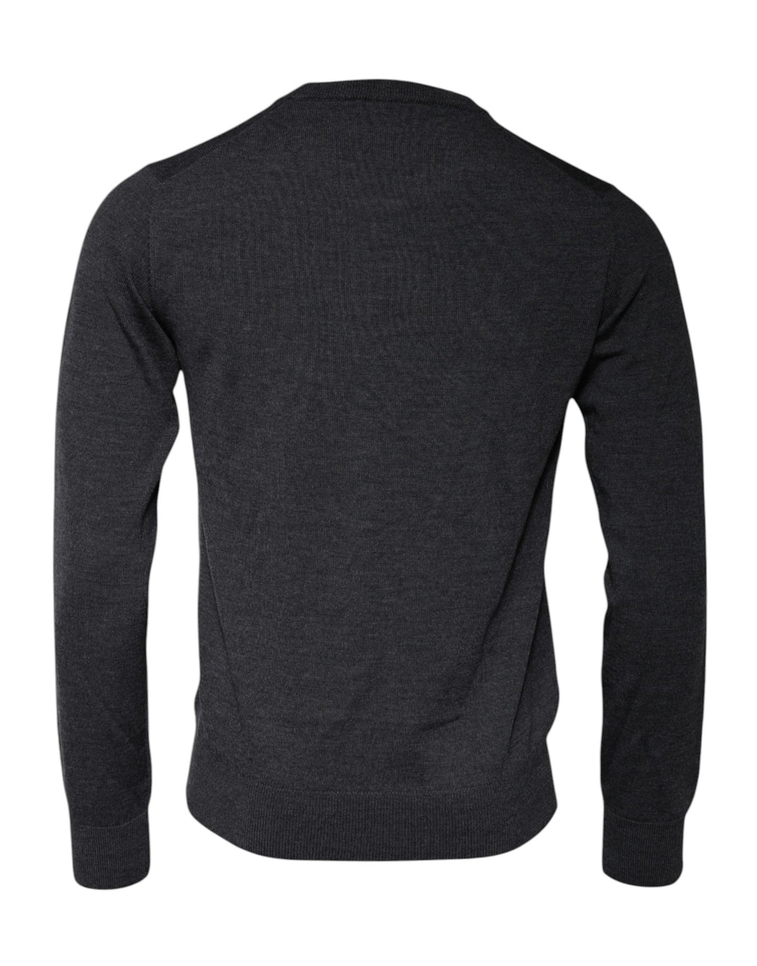 Dolce &amp; Gabbana Dark Gray DG Logo Crew Neck Pullover Sweater