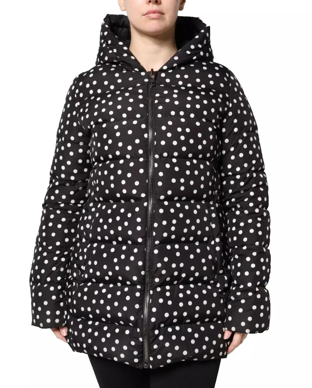 Dolce &amp; Gabbana Black Polyester Hooded Reversible Jacket