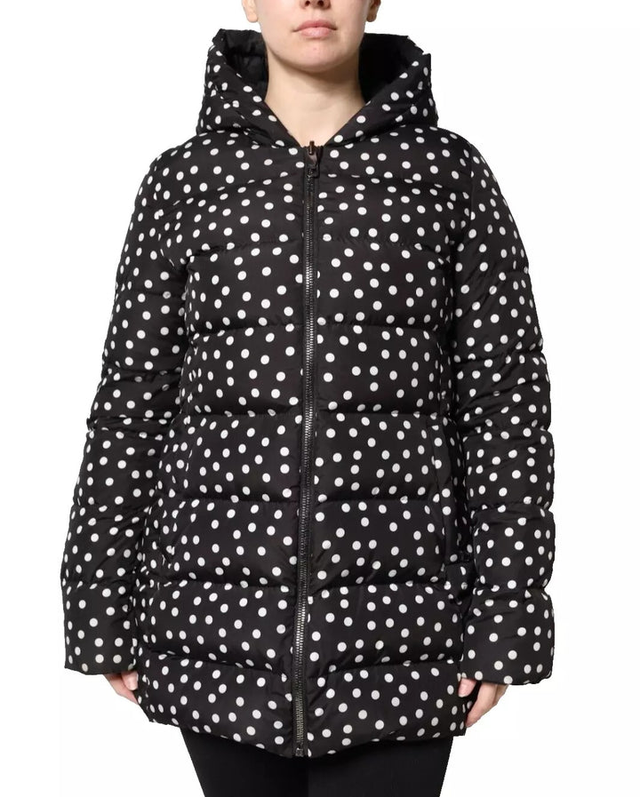 Dolce &amp; Gabbana Black Polyester Hooded Reversible Jacket