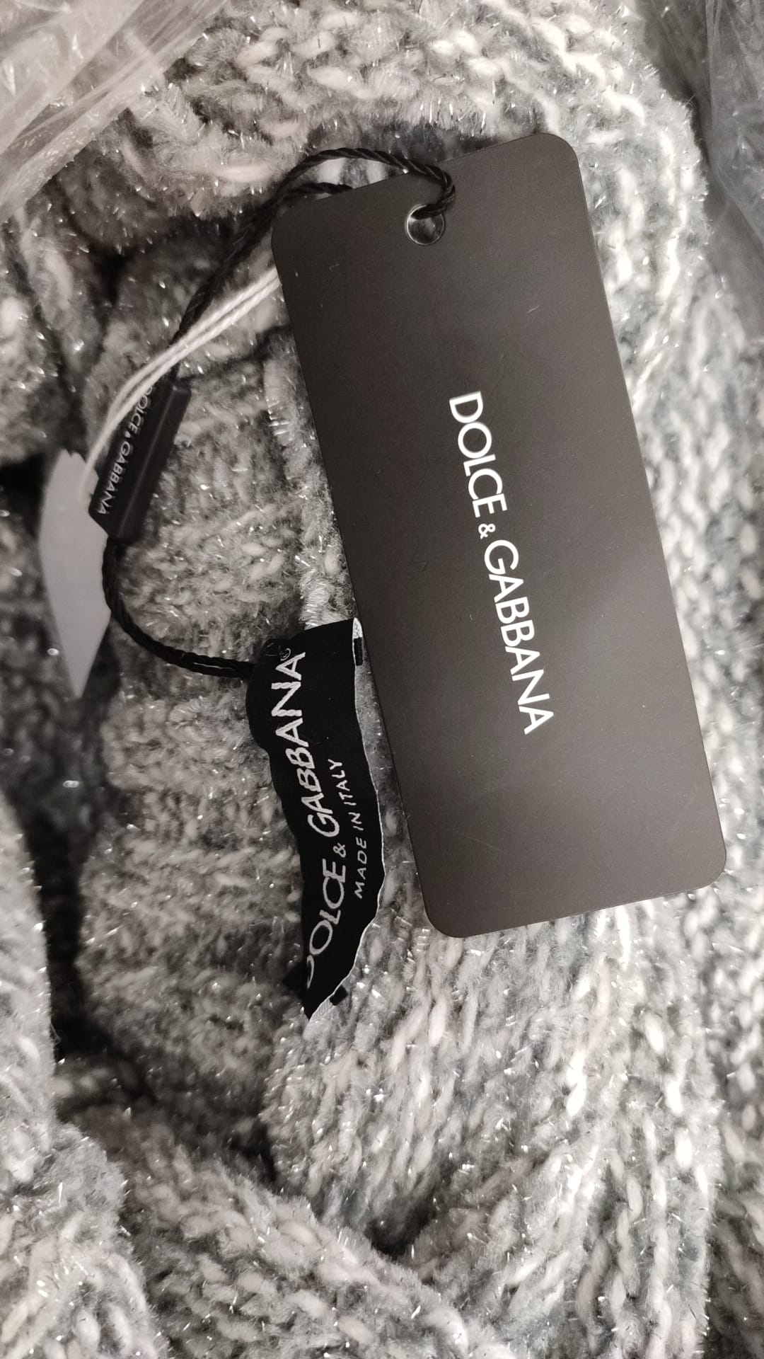 Pull col roulé élégant en cachemire mélangé gris Dolce &amp;amp; Gabbana