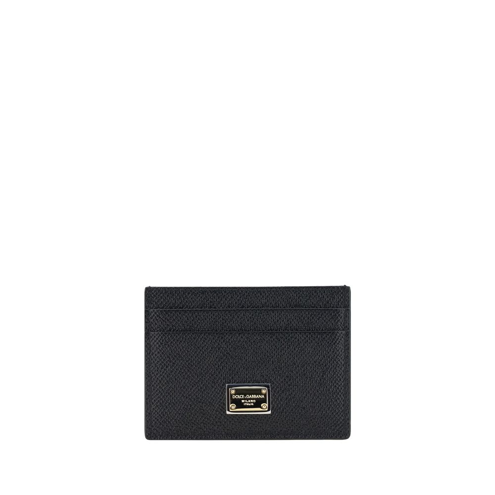 Dolce &amp; Gabbana Black Calf Leather Bos Taurus Wallet