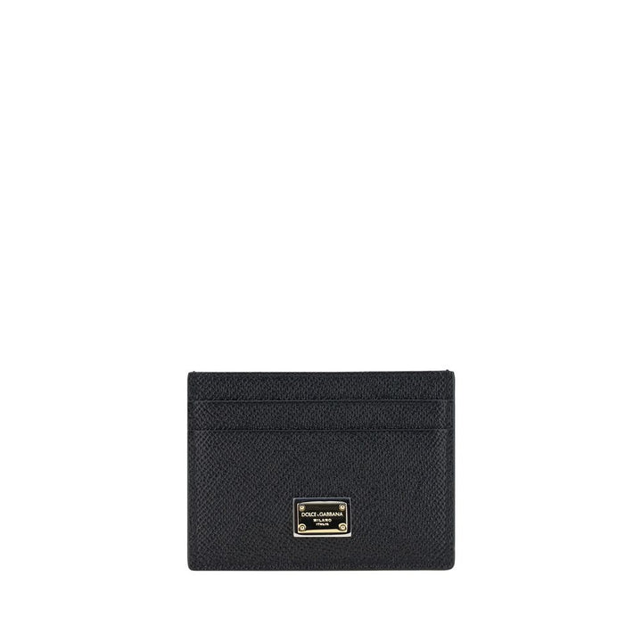 Dolce &amp; Gabbana Black Calf Leather Bos Taurus Wallet