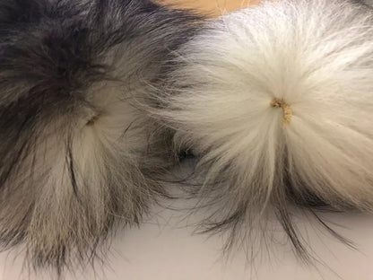 Écharpe châle en fourrure de queue de renard marron Dolce &amp; Gabbana