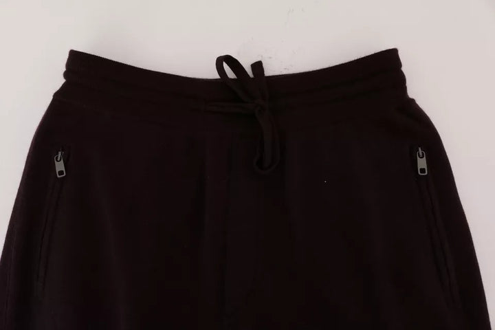 Dolce &amp; Gabbana Purple Cashmere Gym Training Sport Pants