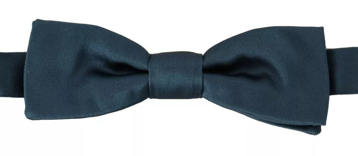 Dolce &amp; Gabbana Blue 100% Silk Adjustable Neck Bow Tie Mens