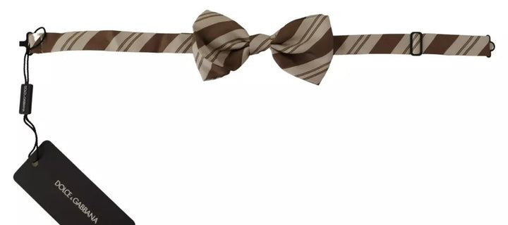 Dolce &amp; Gabbana Multicolor Patterned Adjustable Neck Bow Tie Men