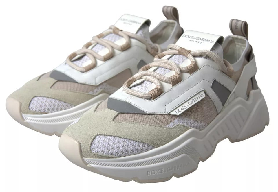 Zapatillas deportivas Dolce &amp; Gabbana Daymaster de piel en blanco y beige