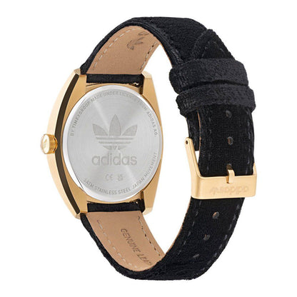 Adidas Black Leather Dress Watch
