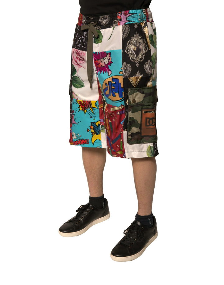 Bermuda cargo patchwork multicolore Dolce &amp;amp; Gabbana