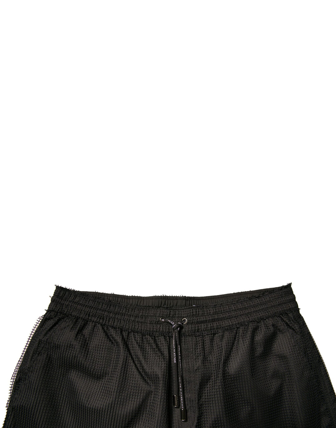 Dolce &amp; Gabbana Black Polyester Jersey Mid Waist Shorts