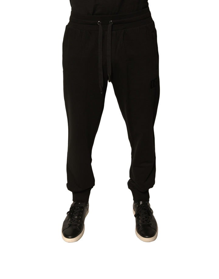 Dolce &amp; Gabbana Black Cotton Jogger Men Sweatpants Pants