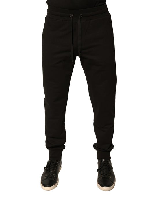 Pantalones deportivos negros de algodón Dolce &amp; Gabbana para hombre