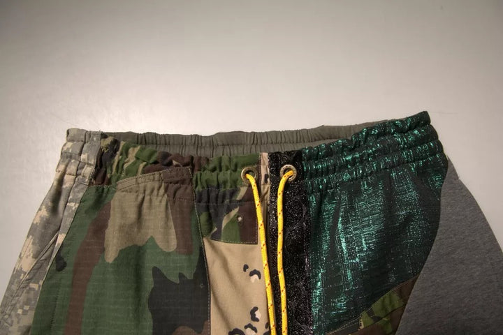 Pantalon de jogging en coton patchwork multicolore Dolce &amp;amp; Gabbana