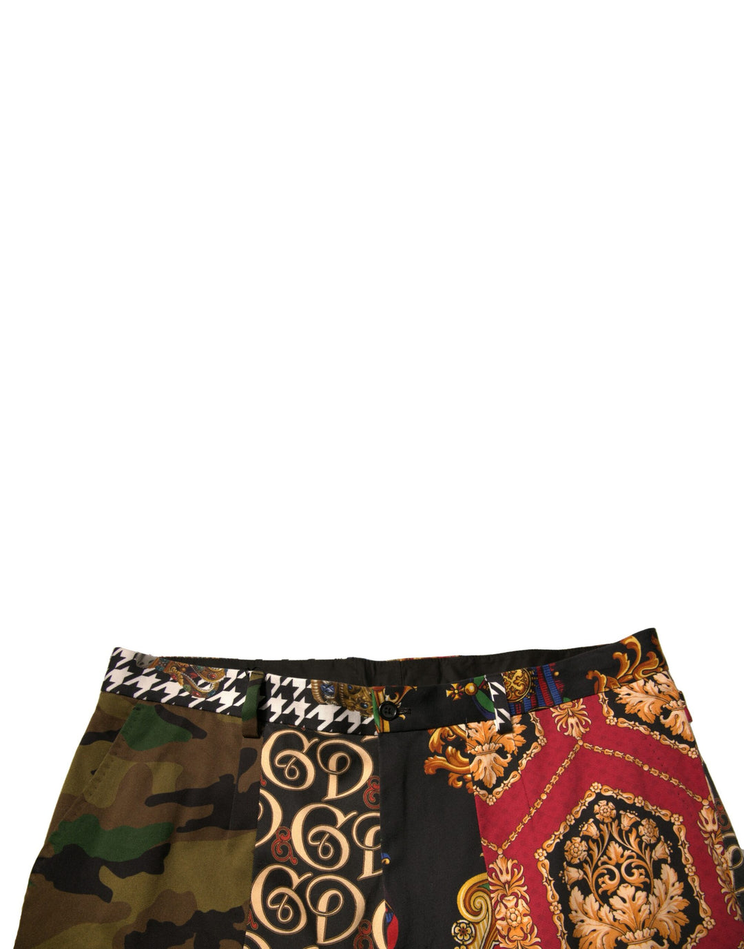 Pantalon habillé multicolore patchwork pour homme Dolce &amp;amp; Gabbana
