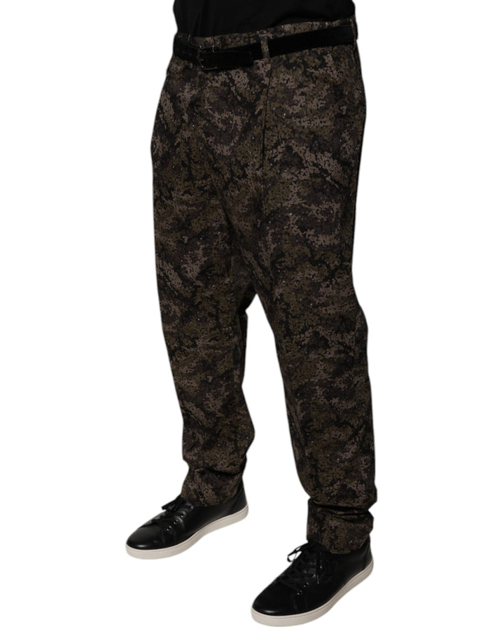 Pantalones de vestir de camuflaje multicolor para hombre de Dolce &amp;amp; Gabbana